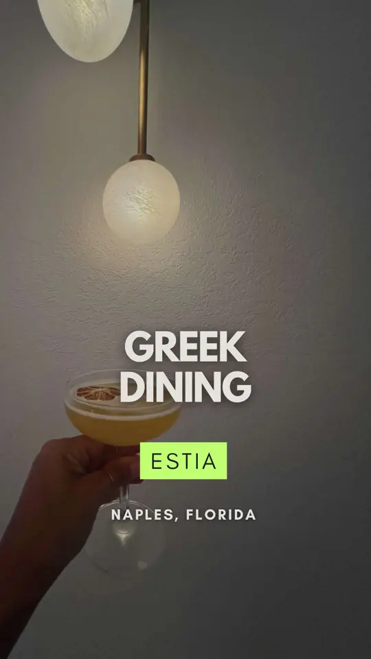 Estia in Naples showing greek food, live dj, ambiance, video by swflguide on TikTok