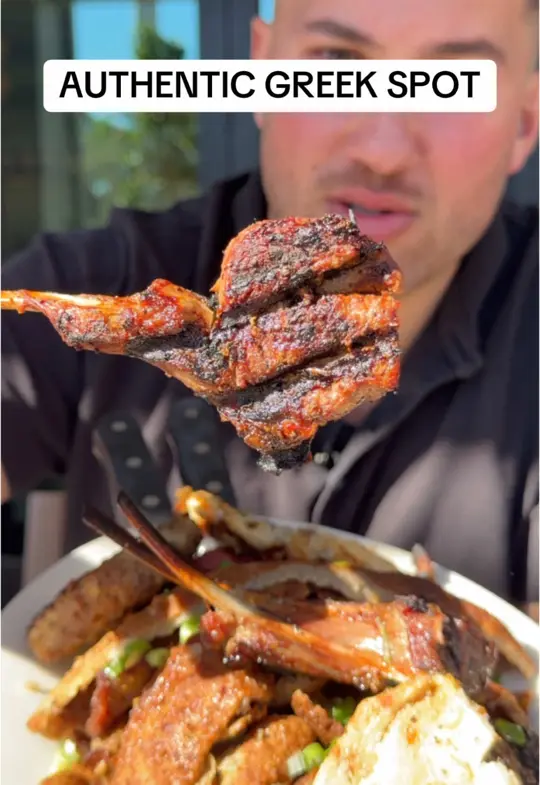 ethos Greek Bistro in Wilton Manors showing greek food, visit, video by mikeiseating on TikTok