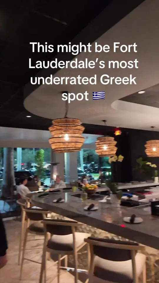 ethos Greek Bistro in Wilton Manors showing review, visit, video by soflounfiltered on TikTok