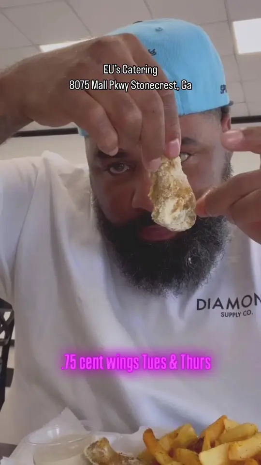 EU's Catering Co in Stonecrest showing restaurant visit, food recommendation, video by atlantafoodguy on TikTok