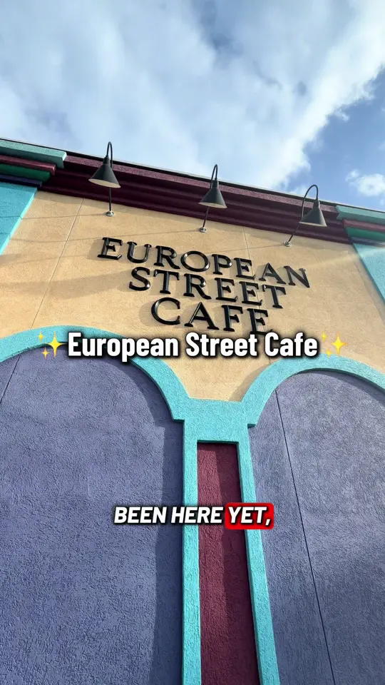 European Street Cafe in Jacksonville showing food, pretzels, video by thepettitperspective on TikTok