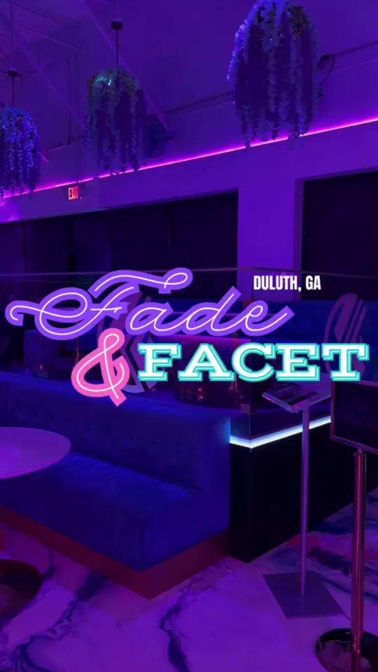 Fade + Facet in Duluth showing restaurant visit, seafood mac and cheese, rasta pasta, drinks, video by atlhotspots1 on TikTok