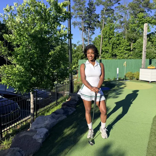 Fairway Social Alpharetta in Alpharetta showing upscale dining, high-tech simulators, rooftop bar, chef-driven eats, craft cocktails, private event space, video by thegreedygirls on TikTok