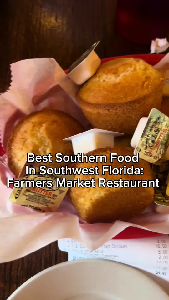Farmer's Market Restaurant in Fort Myers showing review, fried chicken, video by loveswfl on TikTok