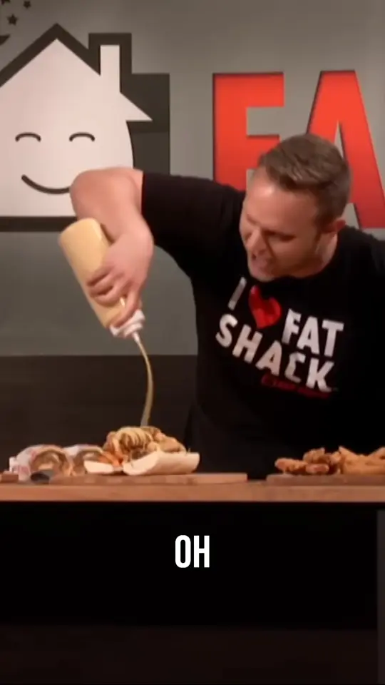 Fat Shack in Orlando showing food, burgers with fries, chicken fingers, mozzarella sticks, onion rings, jalapeno poppers, video by Shark Tank Global on Facebook