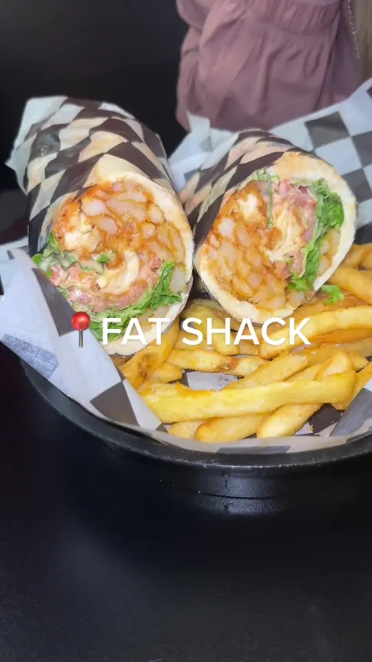 Fat Shack in Orlando showing food, burger, video by cstatgrubber on TikTok