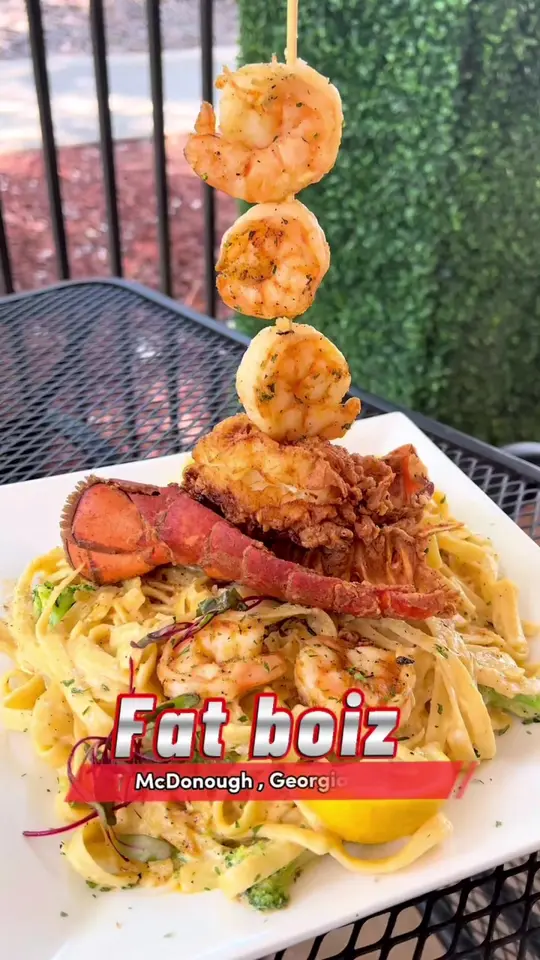 Fatboiz Premium Gourmet in McDonough showing gourmet food, visit, video by gourmetangiie on TikTok