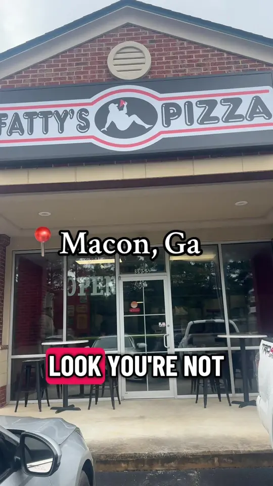 Fatty's Pizza in Macon showing pizza, drink, deal, video by healthyhairmuse on TikTok