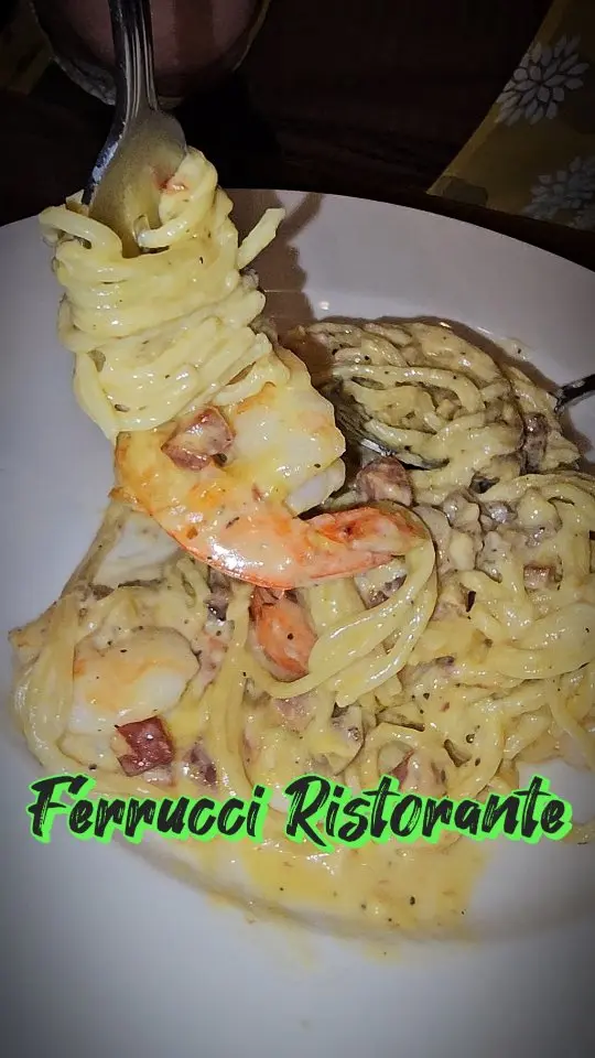 Ferrucci Ristorante | Italian in Panama City showing review, cheesecake, carbonara, video by Heather Decell on Facebook