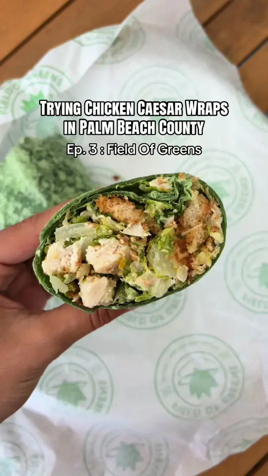 Field of Greens - West Palm Beach in West Palm Beach showing food review, caesar salad wraps, video by raeshapiro on TikTok