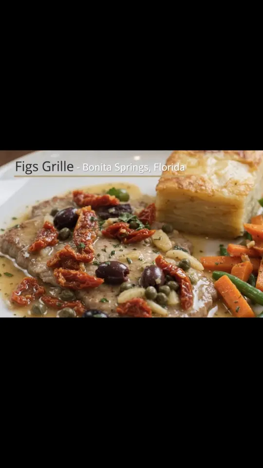 Figs Grille in Bonita Springs showing food, veal pizzaiola, video by Figs Grille on Facebook