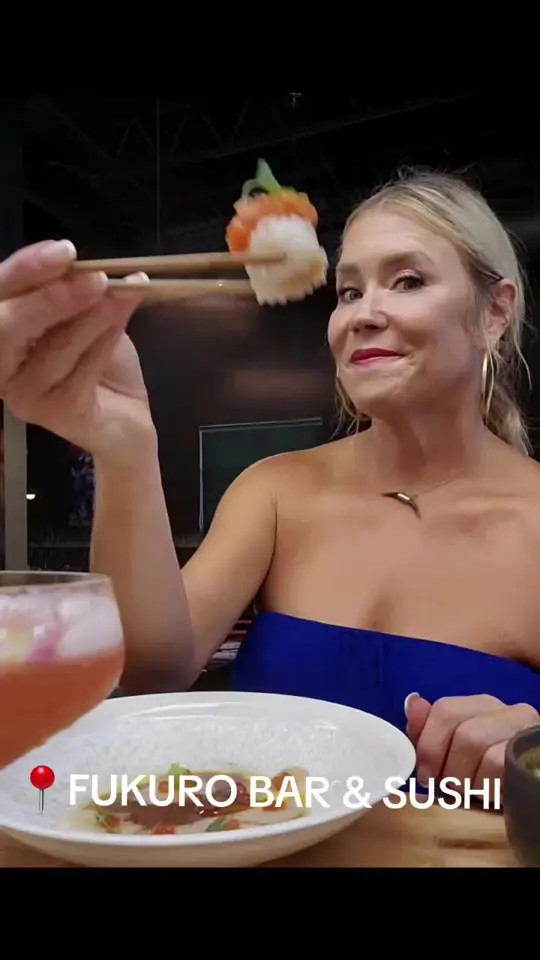 Finch & Fifth in Augusta showing review, visit, sushi, scallop carpaccio, norwegian salmon 5 ways plate, soy glazed blue fin tuna, video by nakedepicureanab on TikTok