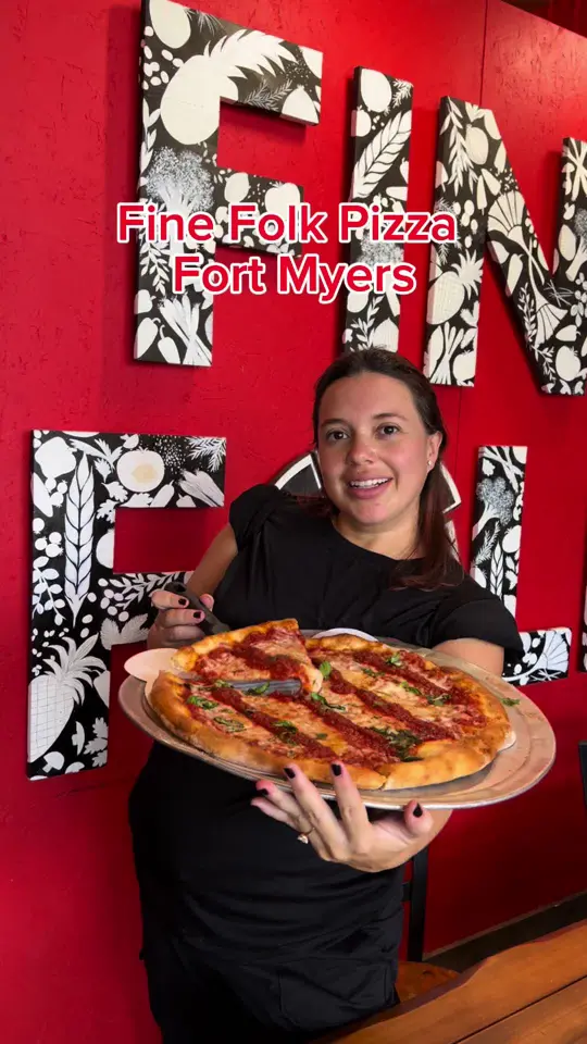 Fine Folk Pizza Fort Myers in Fort Myers showing review, specialty pizza, video by loveswfl on TikTok
