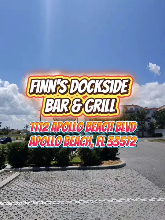 Finn's Dockside Bar & Grill in Apollo Beach showing review, visit, atmosphere, video by funtampa on TikTok
