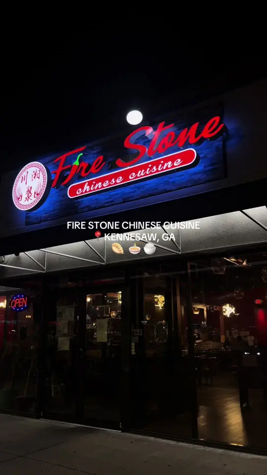 Fire Stone Chinese Cuisine in Kennesaw showing review, visit, video by eatswith.em.and.mj on TikTok