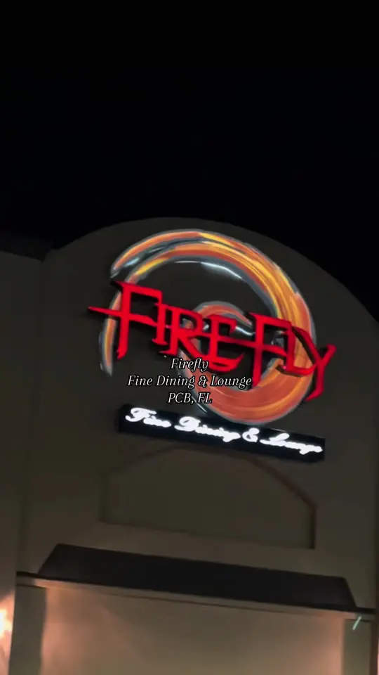 Firefly in Panama City Beach showing visit, ambiance, food, video by cheinspires on TikTok