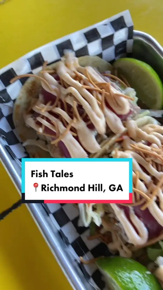 Fish Tales in Richmond Hill showing seafood, restaurant visit, video by georgiaseafood on TikTok
