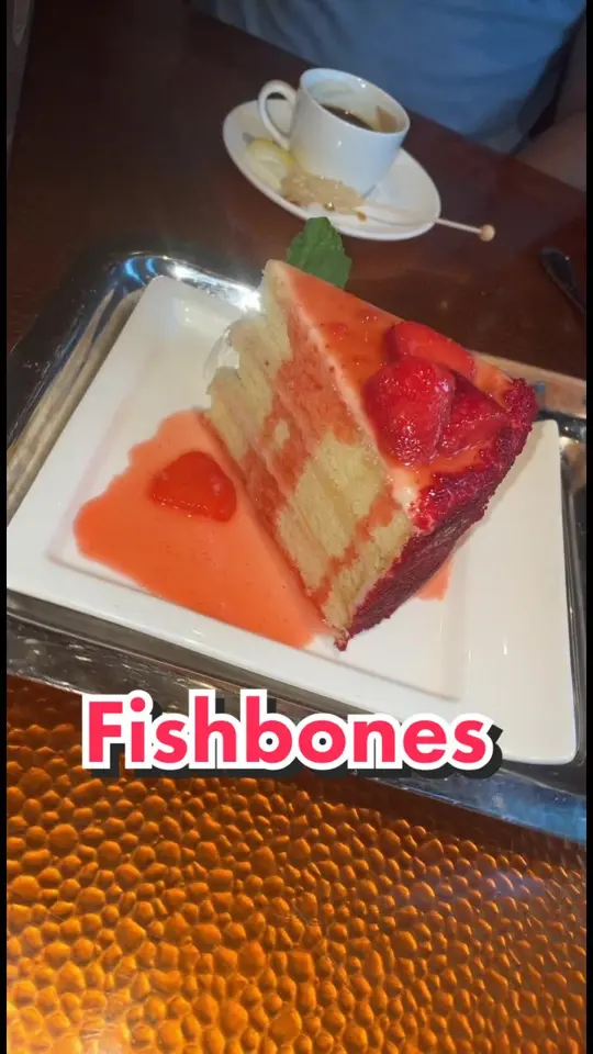 Fishbones in Lake Mary showing review, drinks, dessert, video by linaaa.167 on TikTok