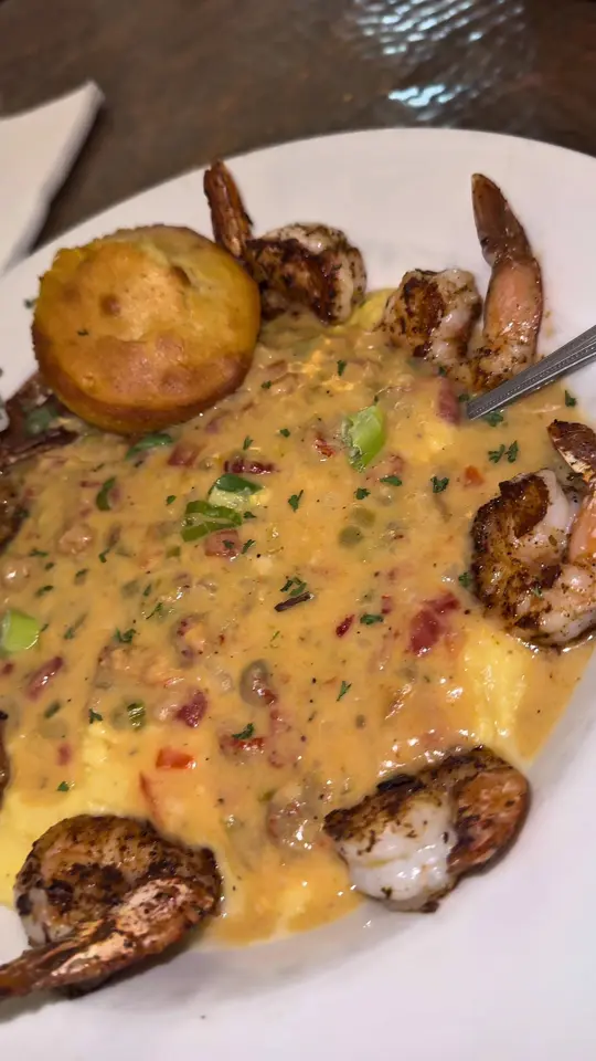Five Sisters Blues Cafe in Pensacola showing food, grits, video by portlandd_ on TikTok