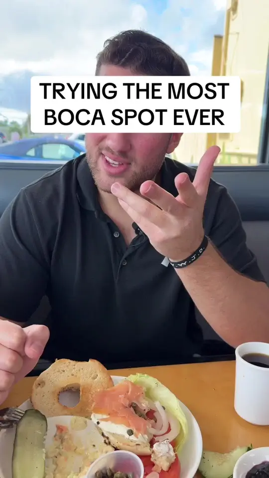 Flakowitz of Boynton in Boynton Beach showing food, bagel, video by mikeiseating on TikTok