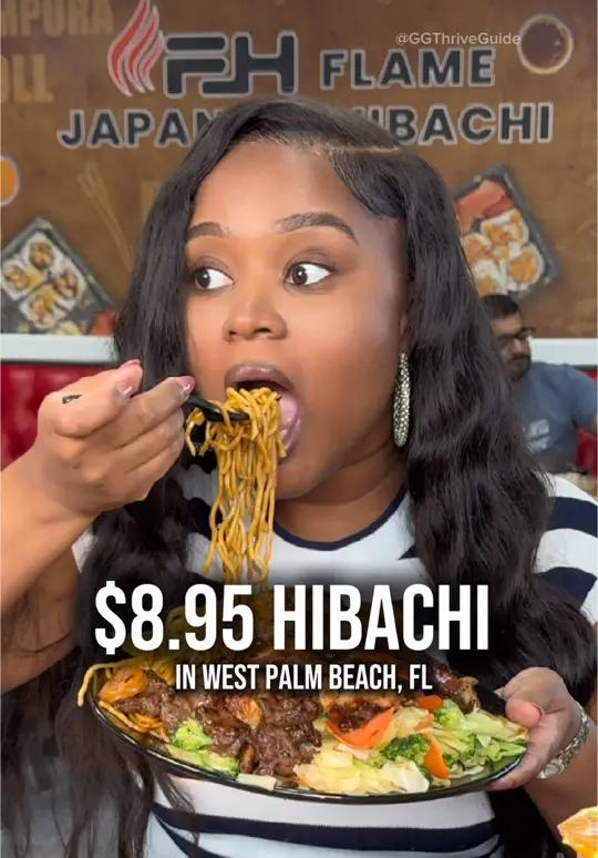 Flame Japanese Hibachi in Royal Palm Beach showing restaurant, hibachi, japanese food, video by flamehibachi on TikTok