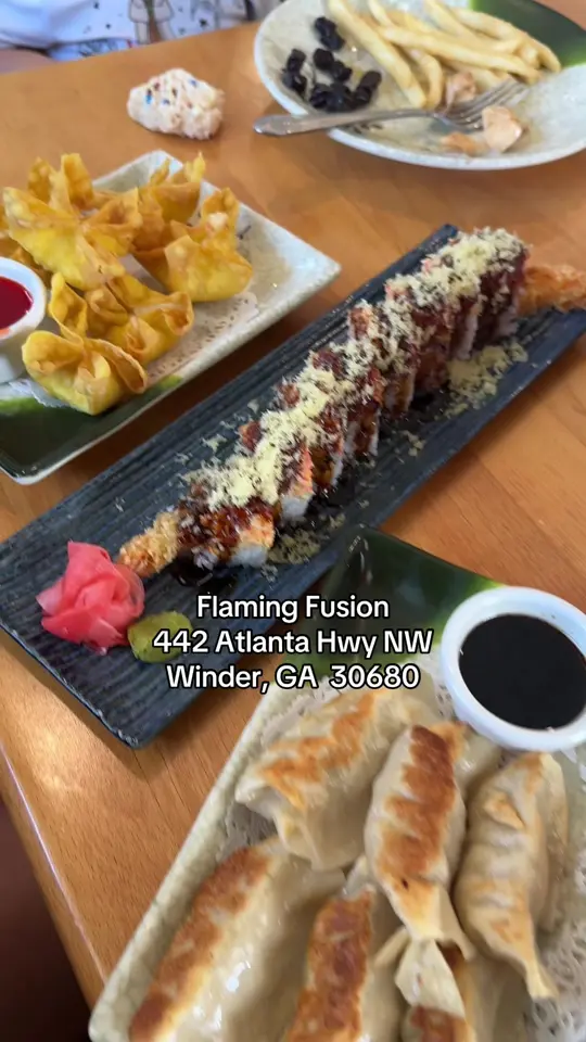 Flaming Fusion — Chinese & Thai & Japanese in Winder showing food review, chinese food, thai food, japanese food, video by ichav6 on TikTok
