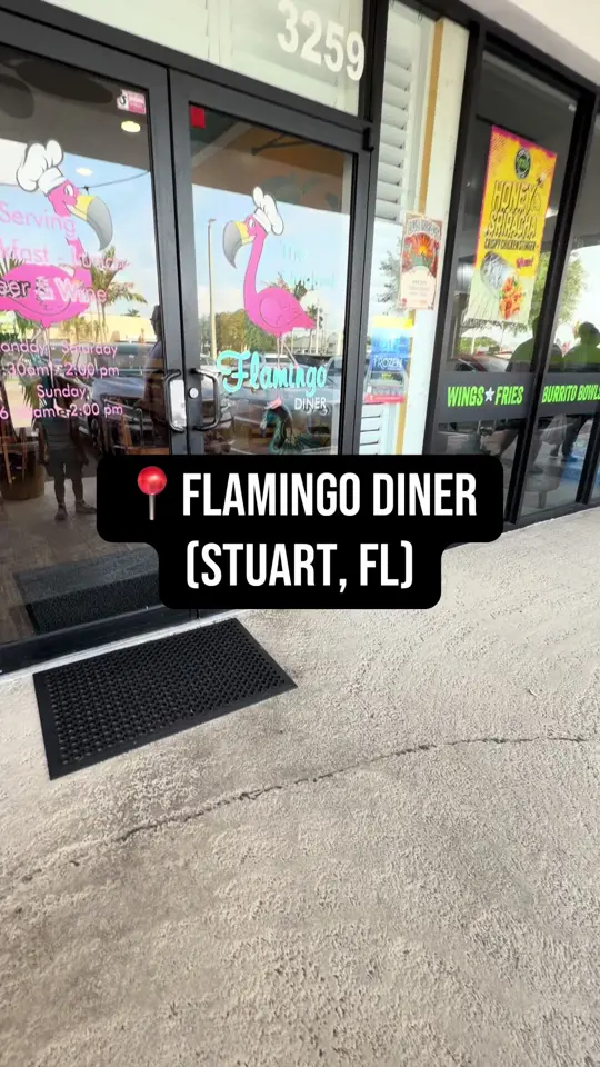 Flamingo Diner in Stuart showing breakfast, salad, restaurant visit, video by dredre3k on TikTok