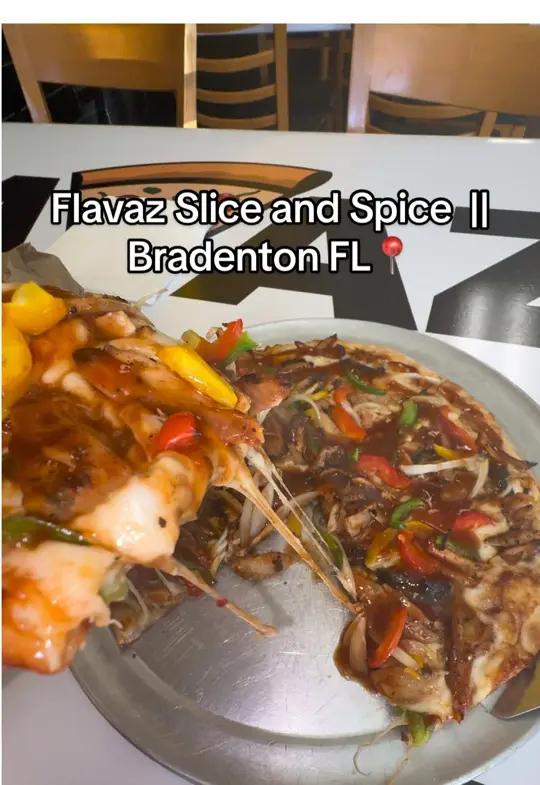  in Florida showing food, pizza, beef patty with coco bread, video by ramona_daily on TikTok