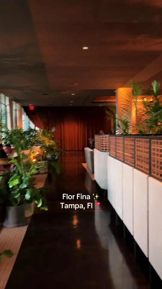 Flor Fina in Tampa showing restaurant visit, ambiance, video by iamlaurafuentes_ on TikTok