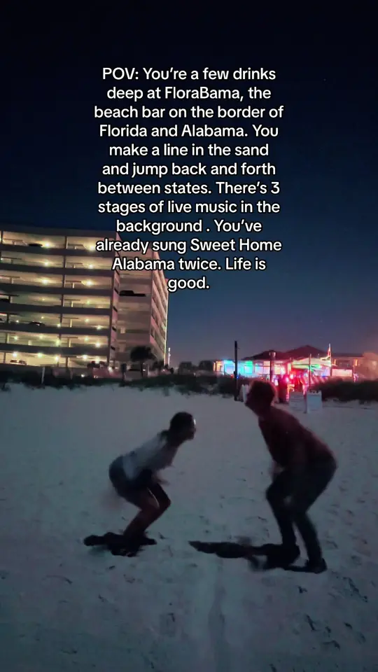 Flora Bama Ole River Grill in Pensacola showing live music, cocktails, atmosphere, video by kimmconn on TikTok