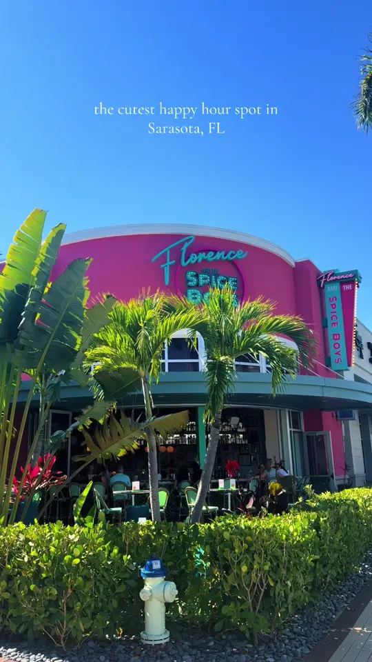 Florence & The Spice Boys in Sarasota showing happy hour, drinks, video by wanderwiththefuentes on TikTok