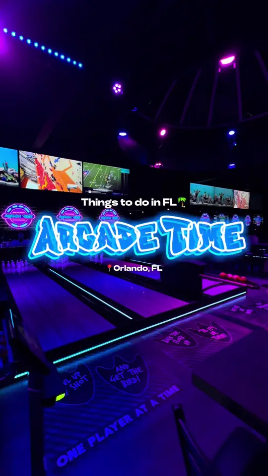 Florida Game Rooms in Orlando showing visit, arcade, video by kaymarie023 on TikTok