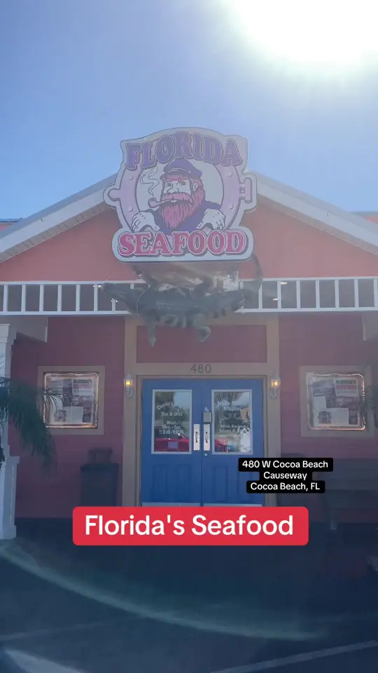 Florida's Seafood Bar & Grill in Cocoa Beach showing review, visit, video by lifentimesofkp on TikTok