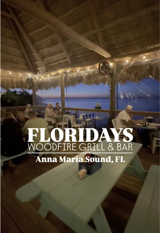 Floridays Woodfire Grill And Bar Bradenton in Florida showing waterfront dining, seafood, steak, live music, video by thingstodotampabay on TikTok