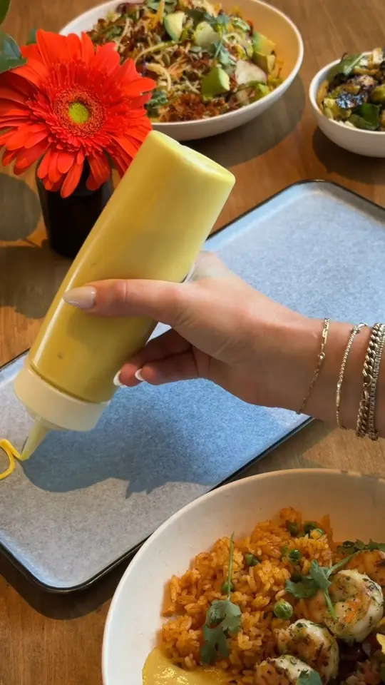 Flower Child in Sandy Springs showing food, new menu items, video by Flower Child on Facebook