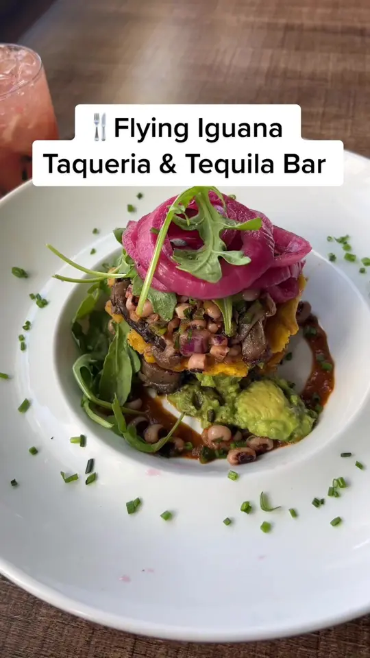 Flying Iguana in Jacksonville showing mexican food, taqueria, tequila bar, video by hilarybankzzz on TikTok