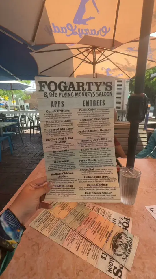 Fogarty's in Key West showing review, visit, video by The Everywhere Family on Facebook