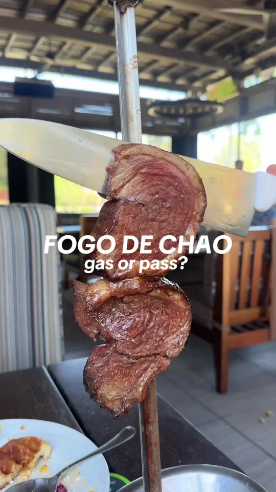 Fogo de Chão Brazilian Steakhouse in Coral Gables showing review, visit, brazilian steakhouse, ayce, video by uclslaywithtracy on TikTok