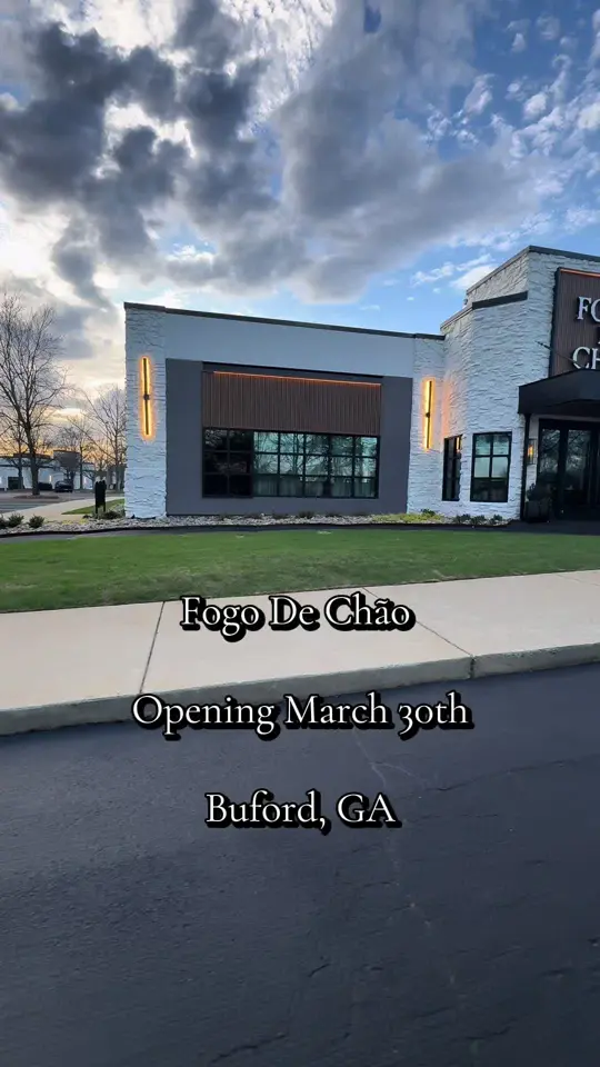 Fogo de Chão Brazilian Steakhouse in Buford showing restaurant opening, brazilian churrasco, fire-roasted meats, market table, video by dealsbydoni on TikTok