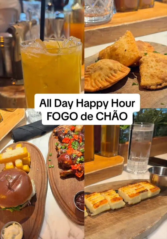 Fogo de Chão Brazilian Steakhouse in Dunwoody showing happy hour, drinks, video by adoughbee on TikTok