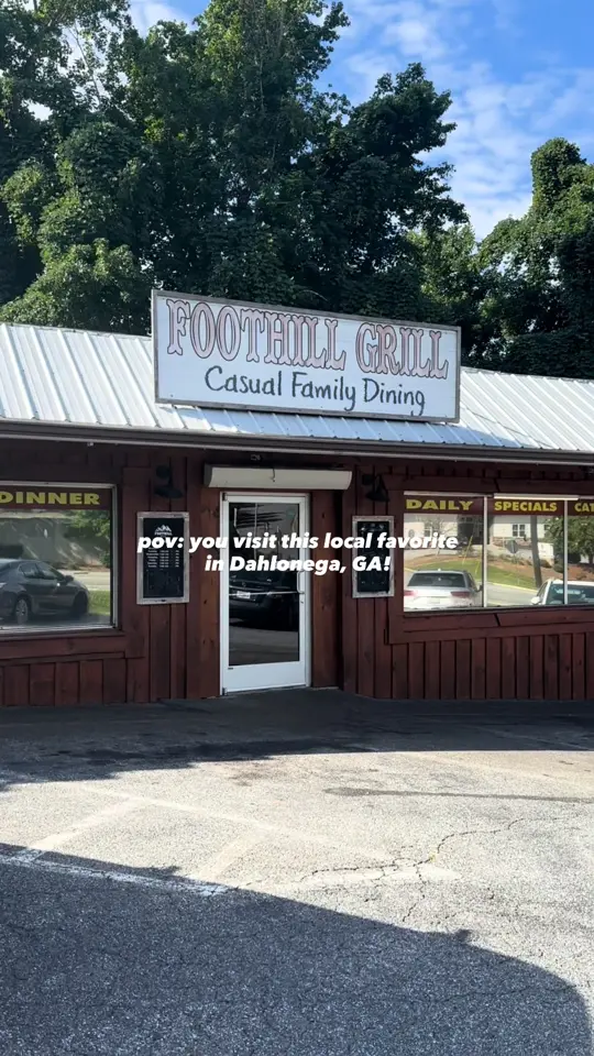 Foothill Grill in Dahlonega showing breakfast, lunch, biscuits, burgers, video by Discover Dahlonega, Georgia on Facebook