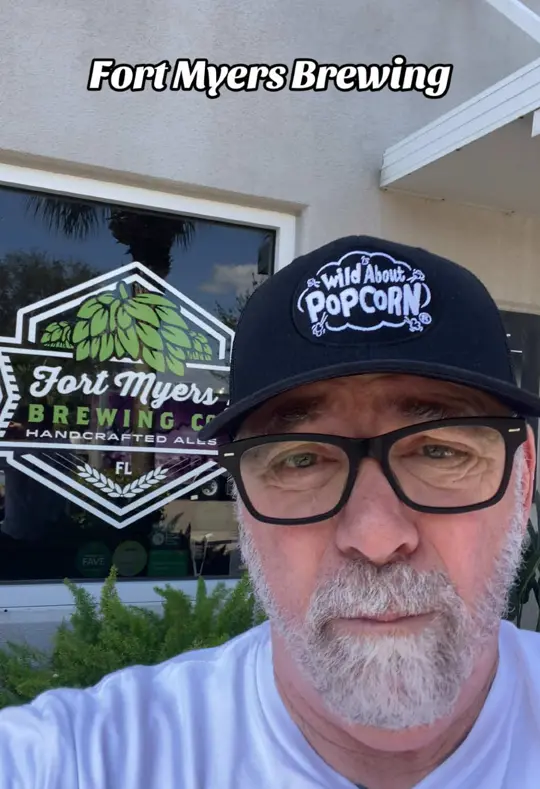 Fort Myers Brewing Company in Fort Myers showing popcorn, food truck, video by wildaboutpopcorn on TikTok