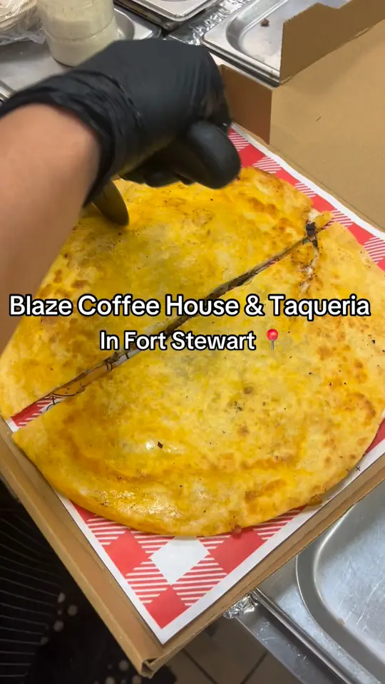 FORT STEWART Blaze Coffeehouse & Taqueria- FORT STEWART in Fort Stewart showing food, birria tacos, video by Blaze Coffeehouse & Taqueria Fort Stewar on Facebook