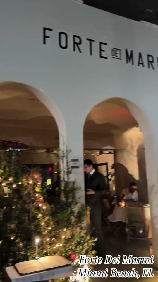 Forte dei Marmi in Miami Beach showing restaurant, date night, video by so_nicoleee on TikTok