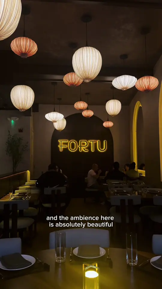 Fortu in St. Petersburg showing review, visit, pan-asian fusion cuisine, potato mille, wagyu strip loin, miso black cod, video by innythefoodie on TikTok