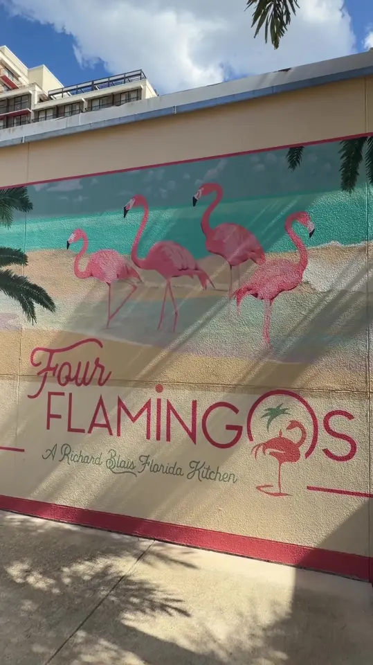 Four Flamingos, A Richard Blais Florida Kitchen in Orlando showing cocktail class, rum tasting, chef-curated bites, cocktail creation, event, video by taylorshennett on TikTok