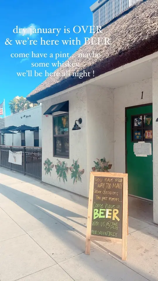 Four Green Fields in Tampa showing bar, atmosphere, video by Four Green Fields Irish Pub on Facebook