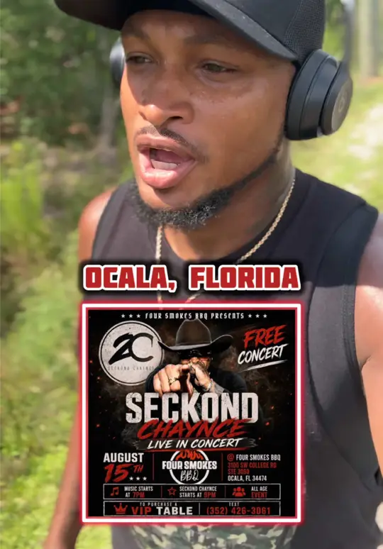 Four Smokes BBQ in Ocala showing live music, concert, video by seckondchaynceontiktok on TikTok
