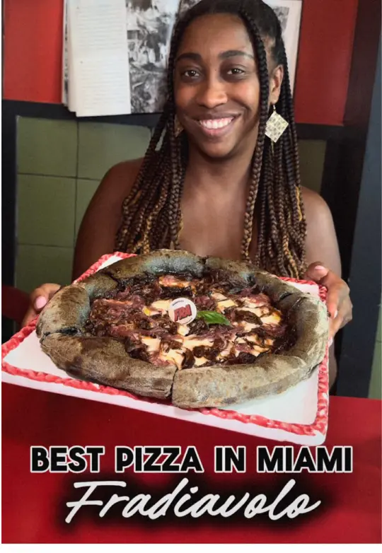  in Florida showing review, pizza, oxtail pizza, video by avyana_brie on TikTok