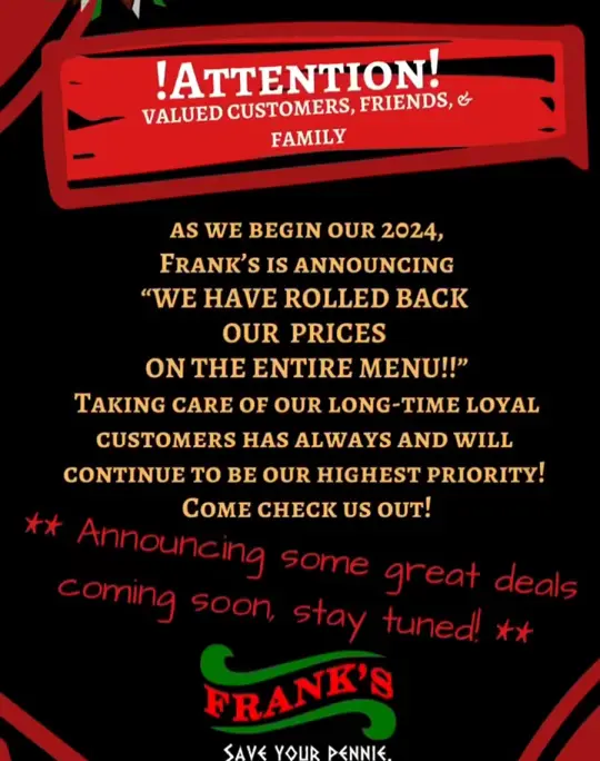Frank's Family Restaurant in Palmetto showing food, drinks, video by Frank's Family Restaurant on Facebook